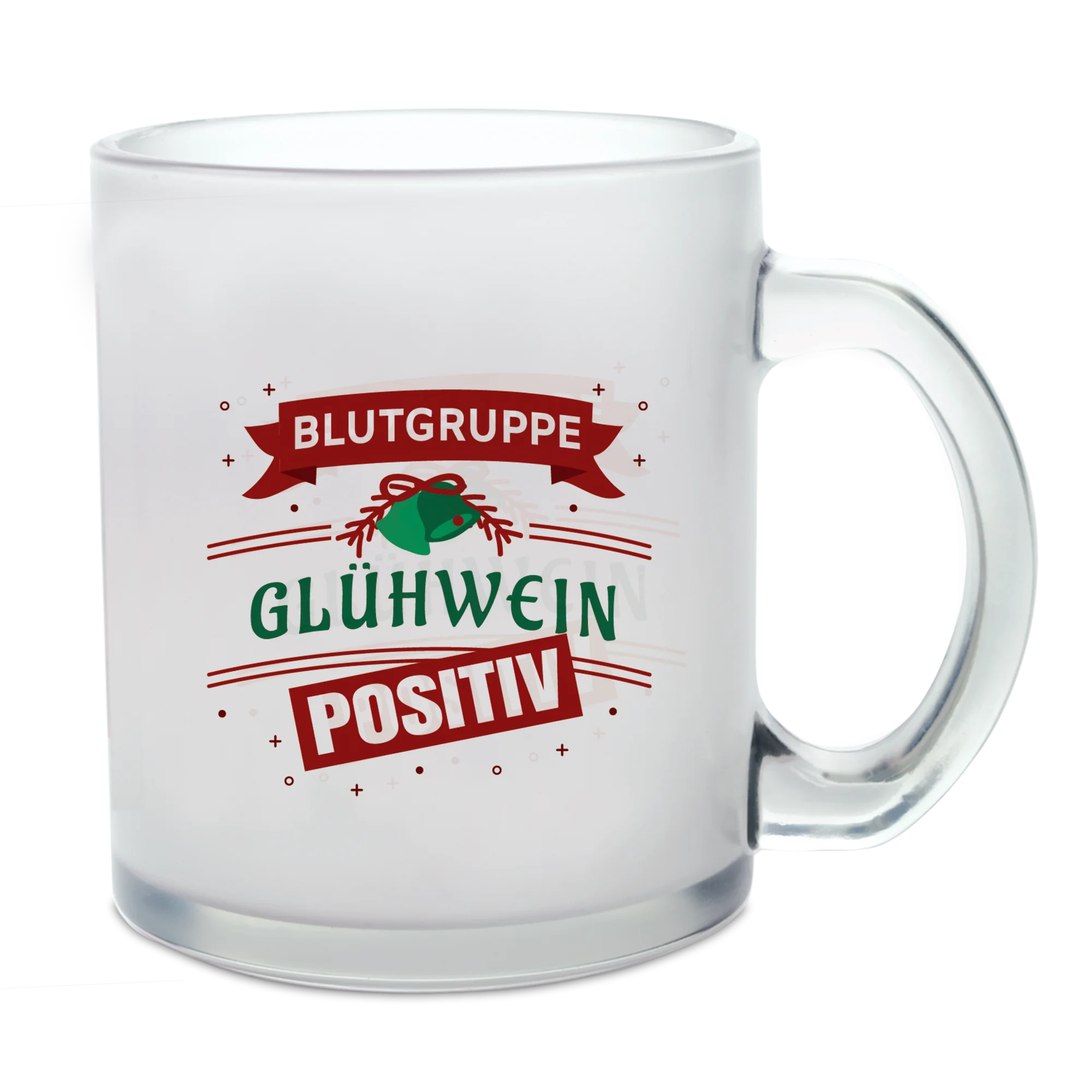 Satinized glass mug 10oz, hand wash recommended, 12 pcs./lay, 36 pcs./carton