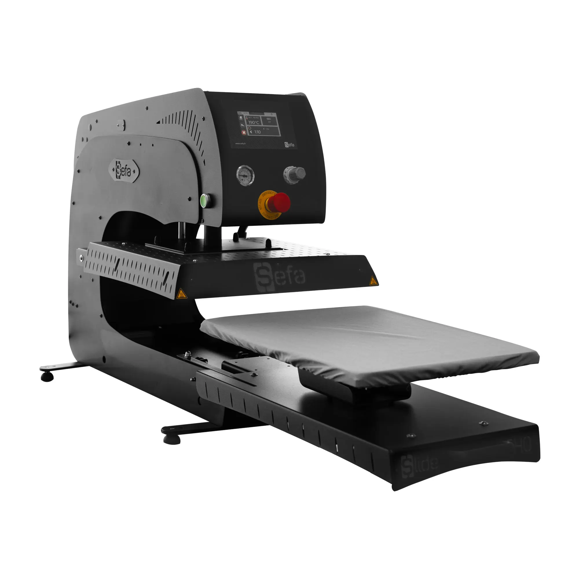 SEFA Pneumatische Großformatpresse SLIDE-540-PRO,  Black Edition Transferfläche 40 x 50 cm