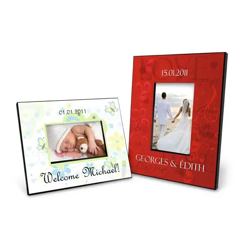 UNISUB Bedruckbarer Bilderrahmen, Größe 203 x 254 x 16 mm, für Bildformat 100 x 150 mm