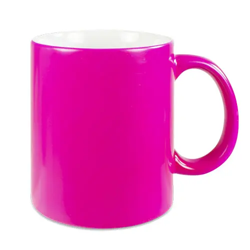 Keramiktasse 11oz mit Neonoberfläche, div. Farben