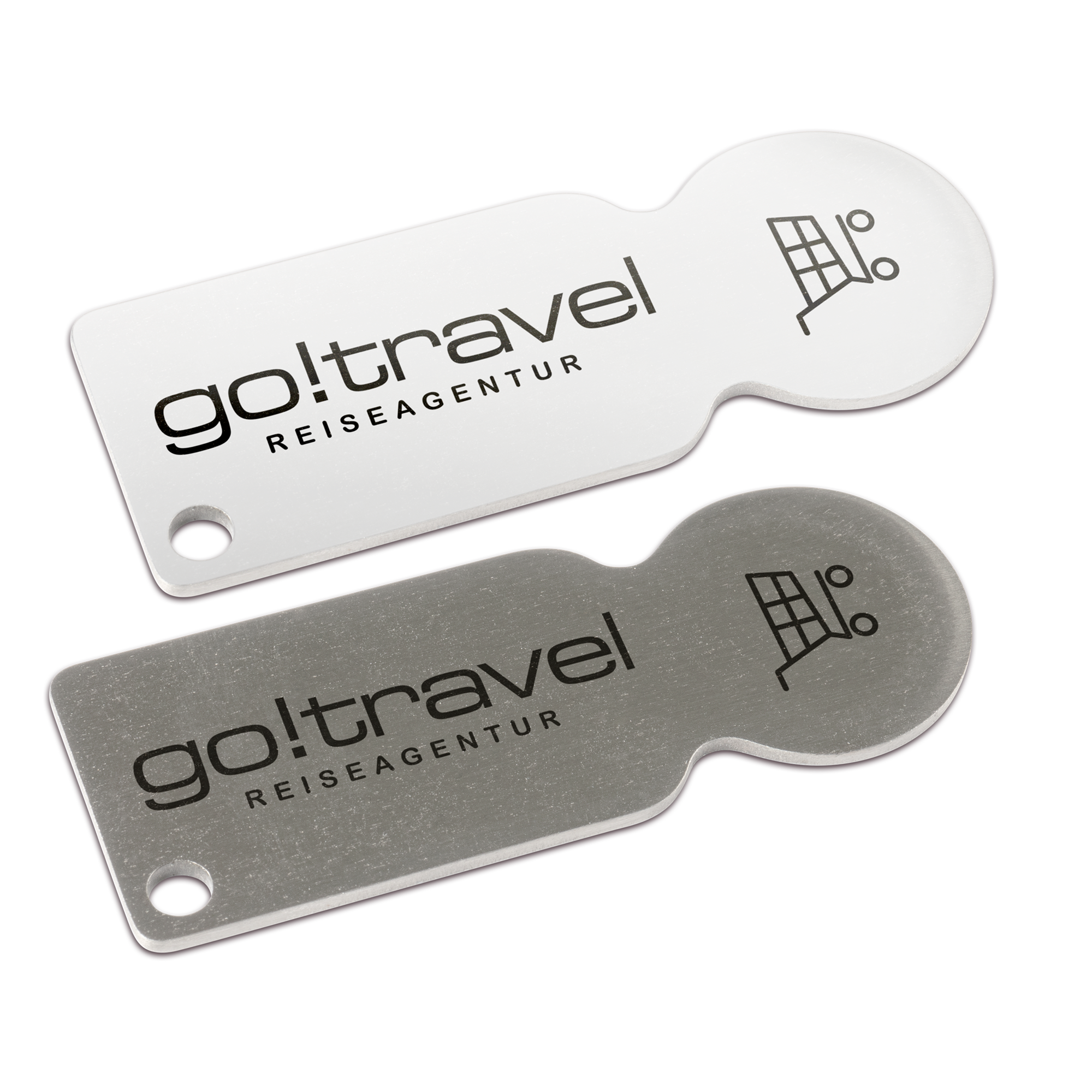 Jeton de caddy en métal, diverses couleurs