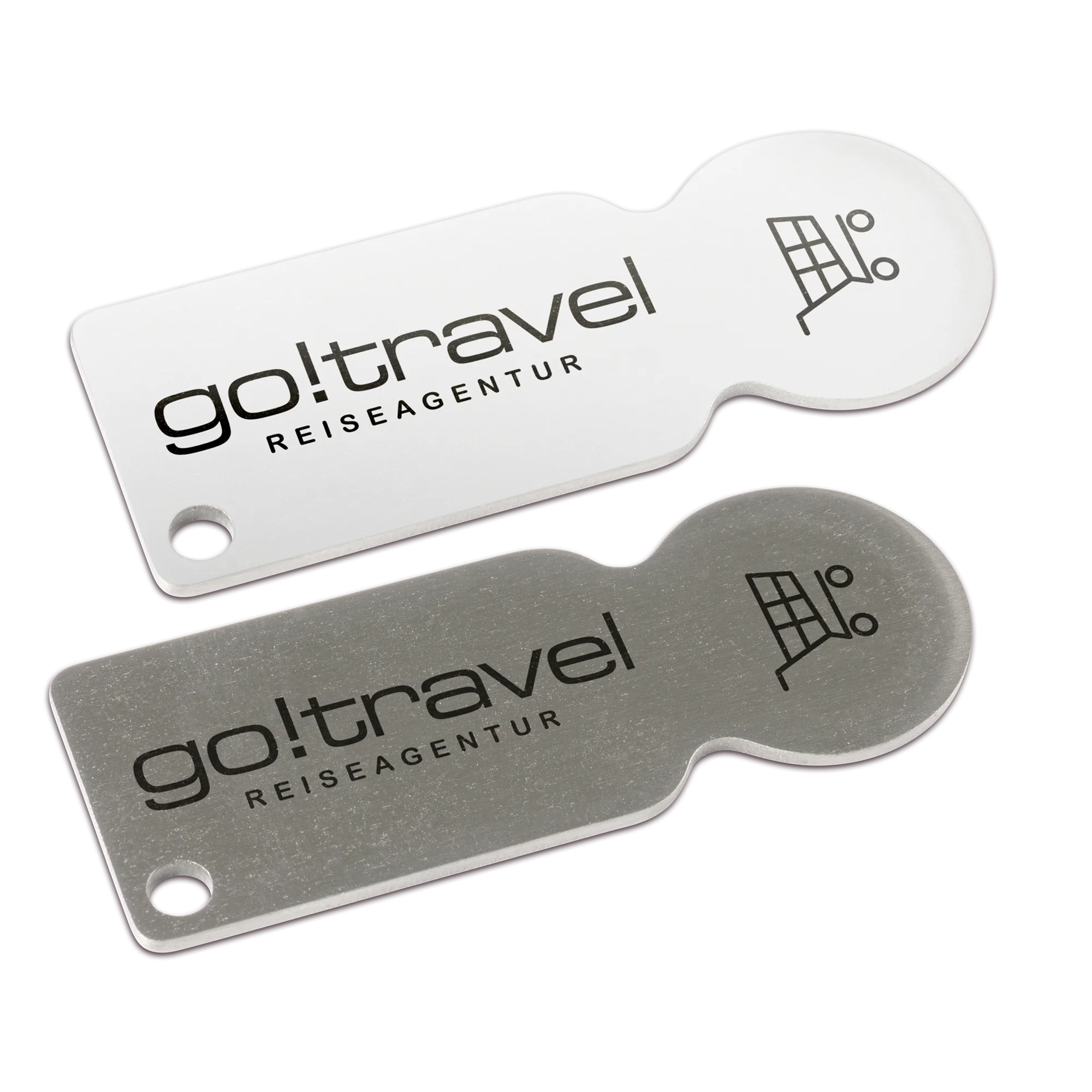 Einkaufswagenlöser aus Metall, verschiedene Farben