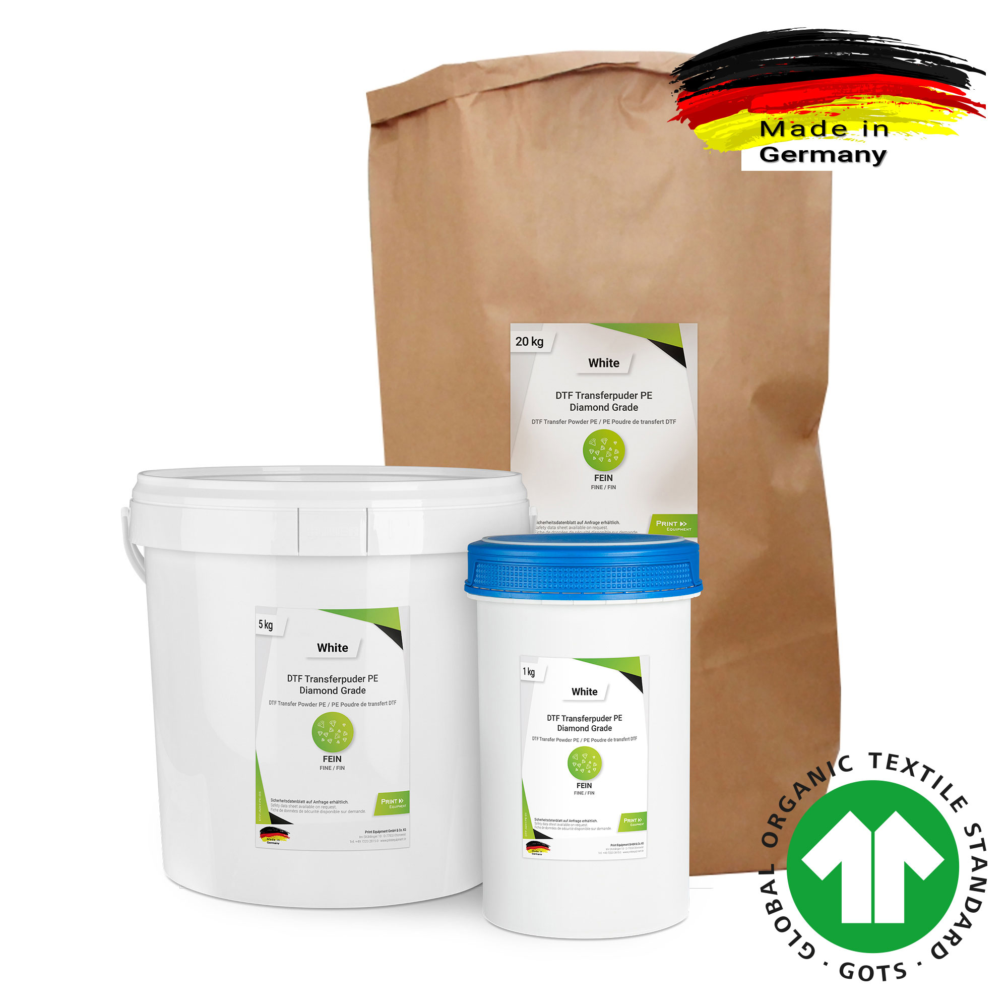DTF Puder PE Diamond Grade, div. Ausführungen