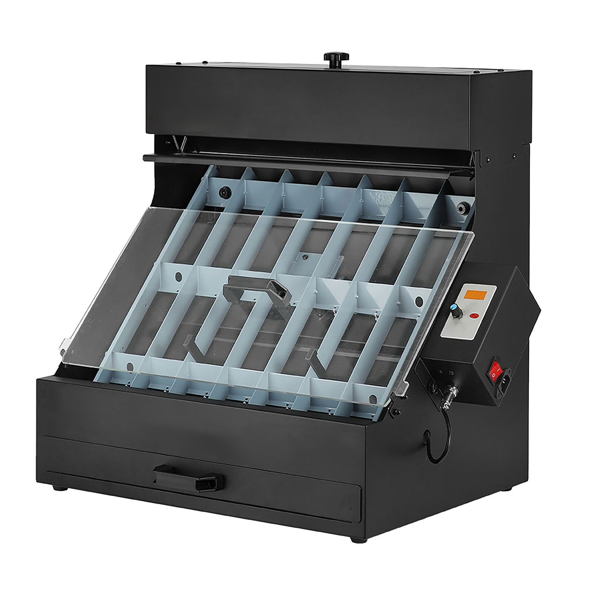DTF Shaker Station zum Auftragen von Schmelzkleber bis zu einem Format von 40 x 50 cm