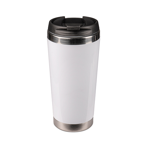 Gobelet en inox en forme conique, 420 ml, plastifié, diverses versions