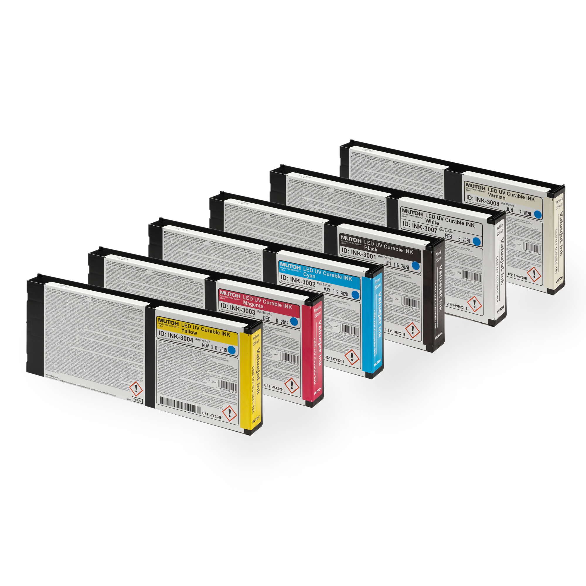 US11 Flex LED UV Ink, div. Farben, 220-ml-Kartusche