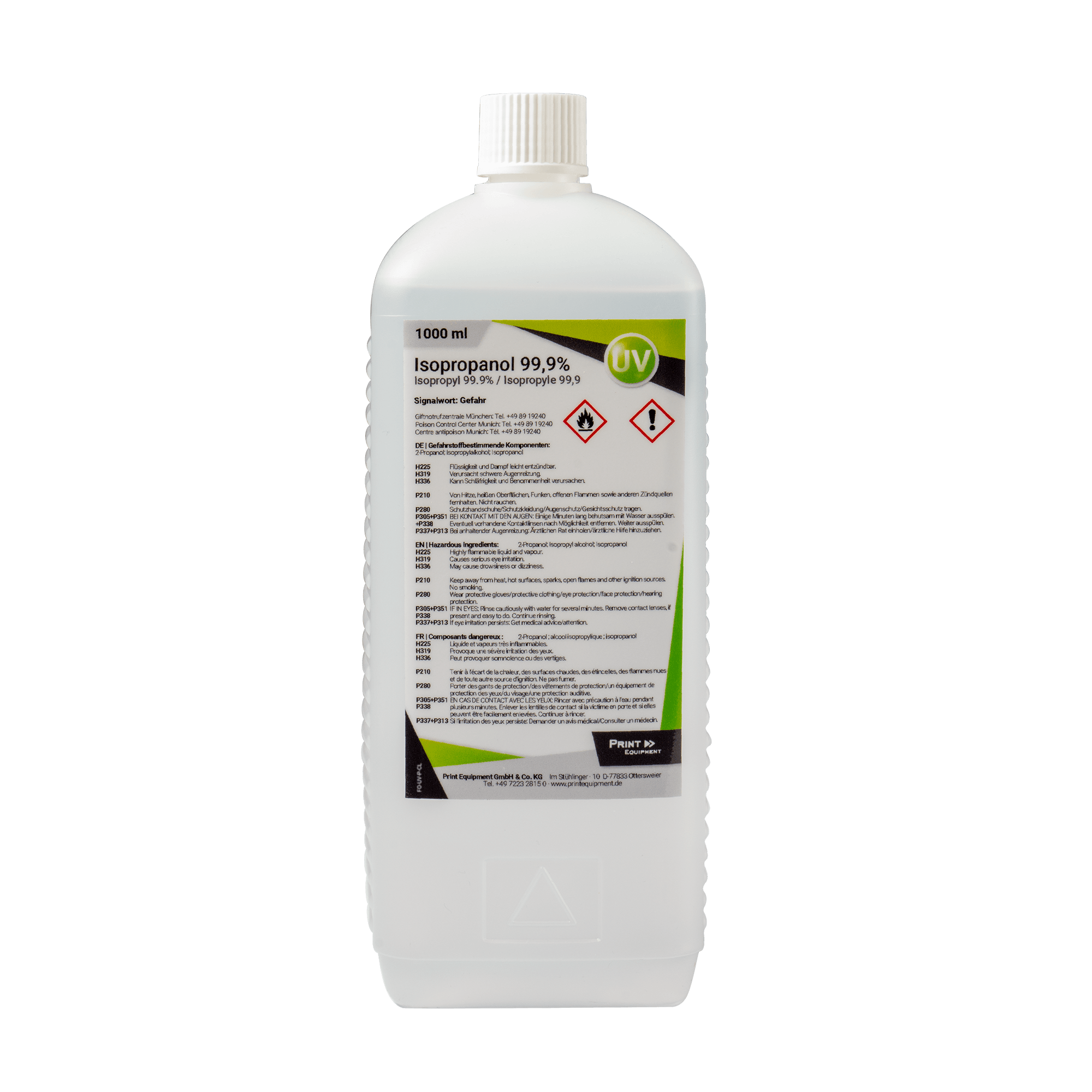 Isopropanol 99,9 %, bouteille de 1.000 ml, pour XPJ 461UF/661UF, 1462UF