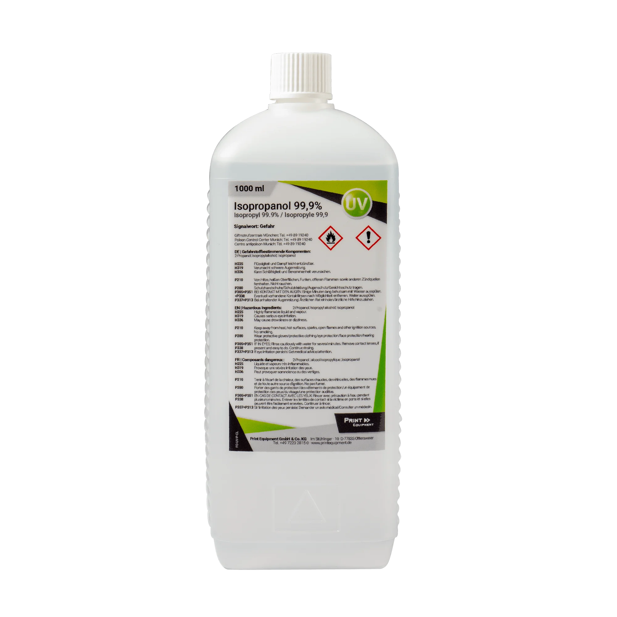 Isopropanol 99,9 %, bottle 1.000 ml, for XPJ 461UF/661UF, 1462UF