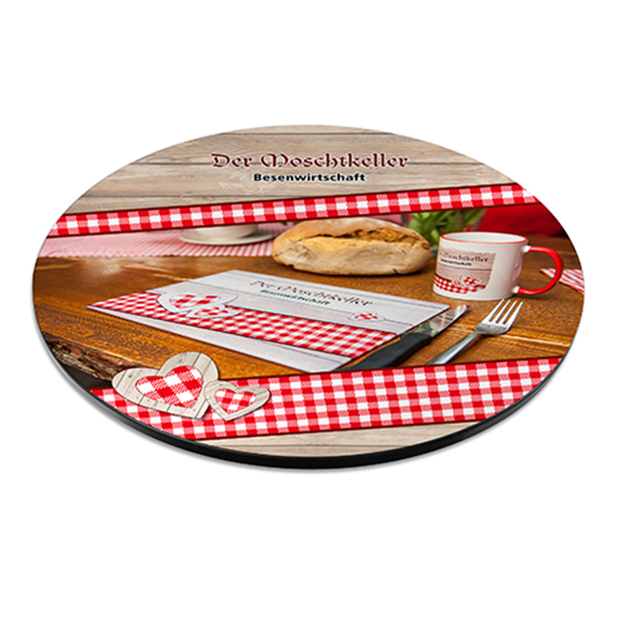 ChromaLuxe plateau de table pour table haute, sans support,  couleur blanc brillant, taille Ø 600 x 19 mm, 6 pcs./carton