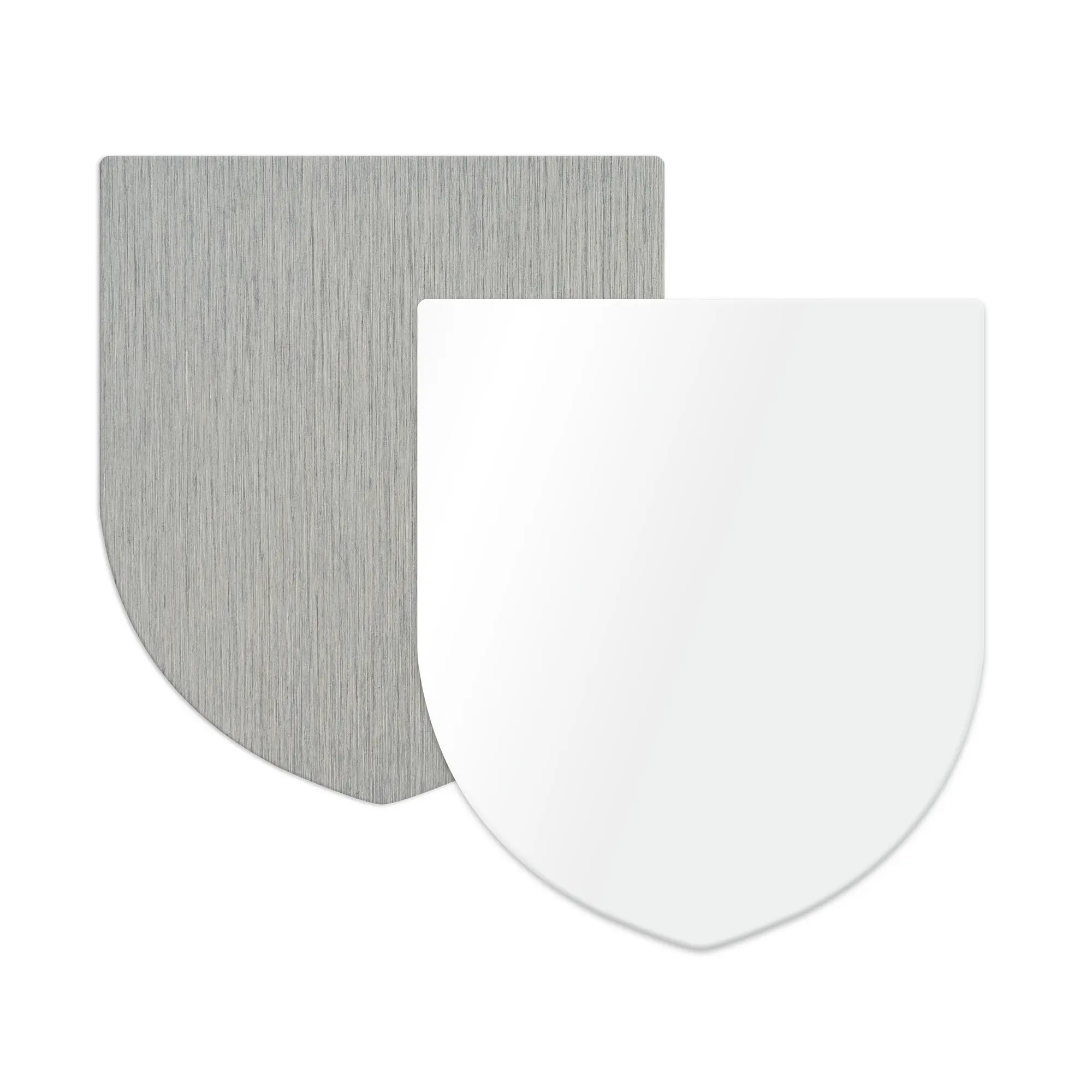 Alu-Wappen 65 x 75 mm, 0,5 mm stark, div. Farben