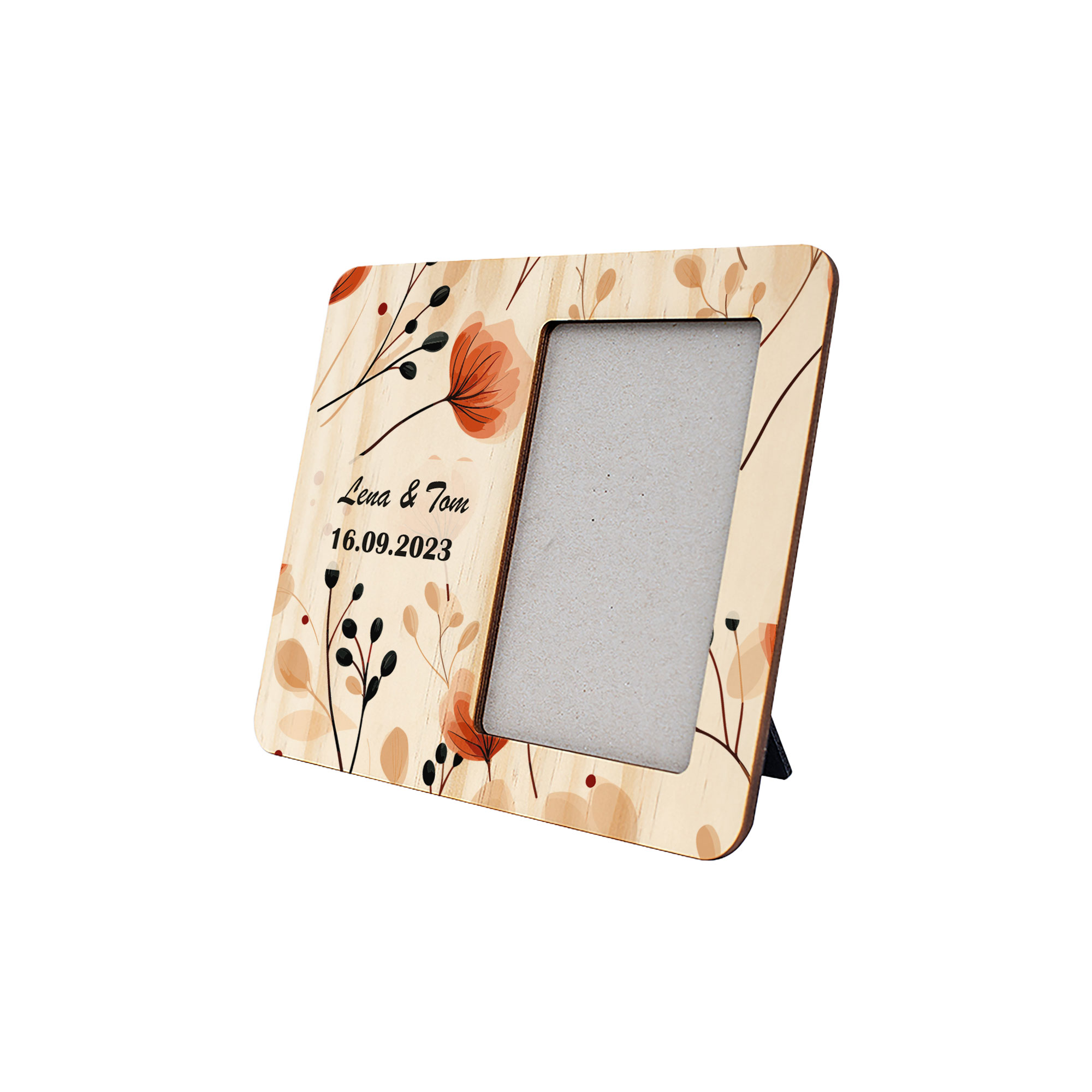 Sperrholz-Bilderrahmen 203 x 254 mm mit Fotoausschnitt 102 x 152 mm, Farbe Natur mit Holzmaserung, div. Ausführungen