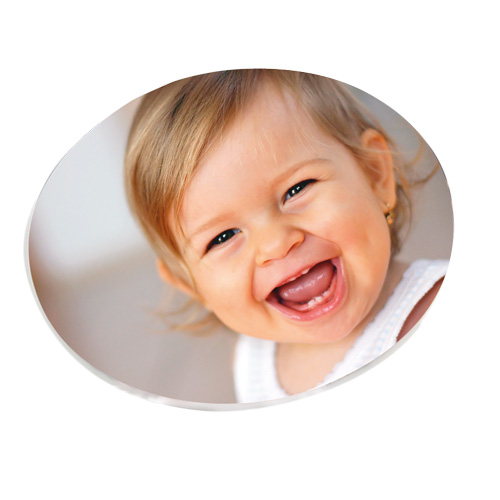 UNISUB Kühlschrankmagnet, rund Ø 63 mm, 2 mm stark, Einseitig bedruckbar, Weiß-glänzend