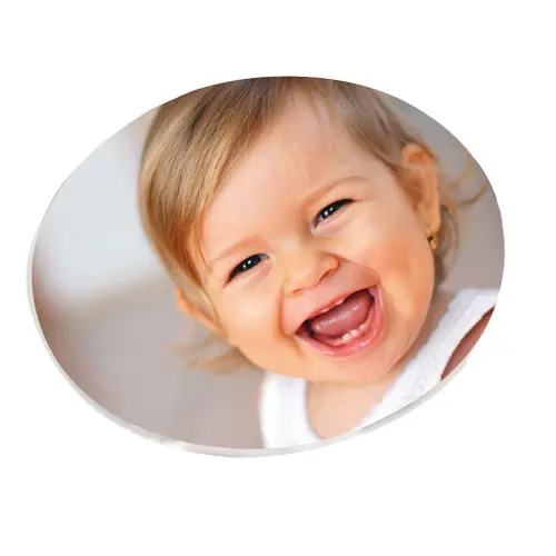 UNISUB Kühlschrankmagnet, rund Ø 63 mm, 2 mm stark, Einseitig bedruckbar, Weiß-glänzend