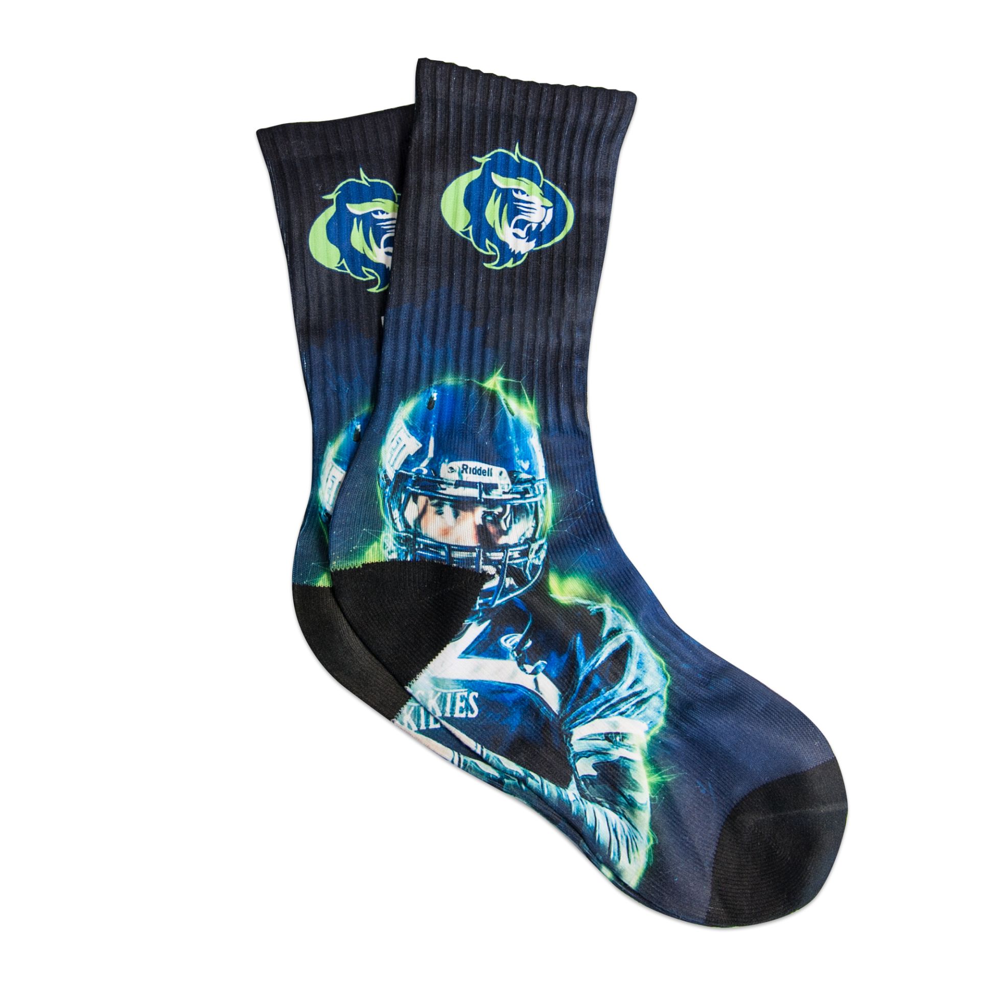 Chaussettes courtes blanches - noires, diverses tailles