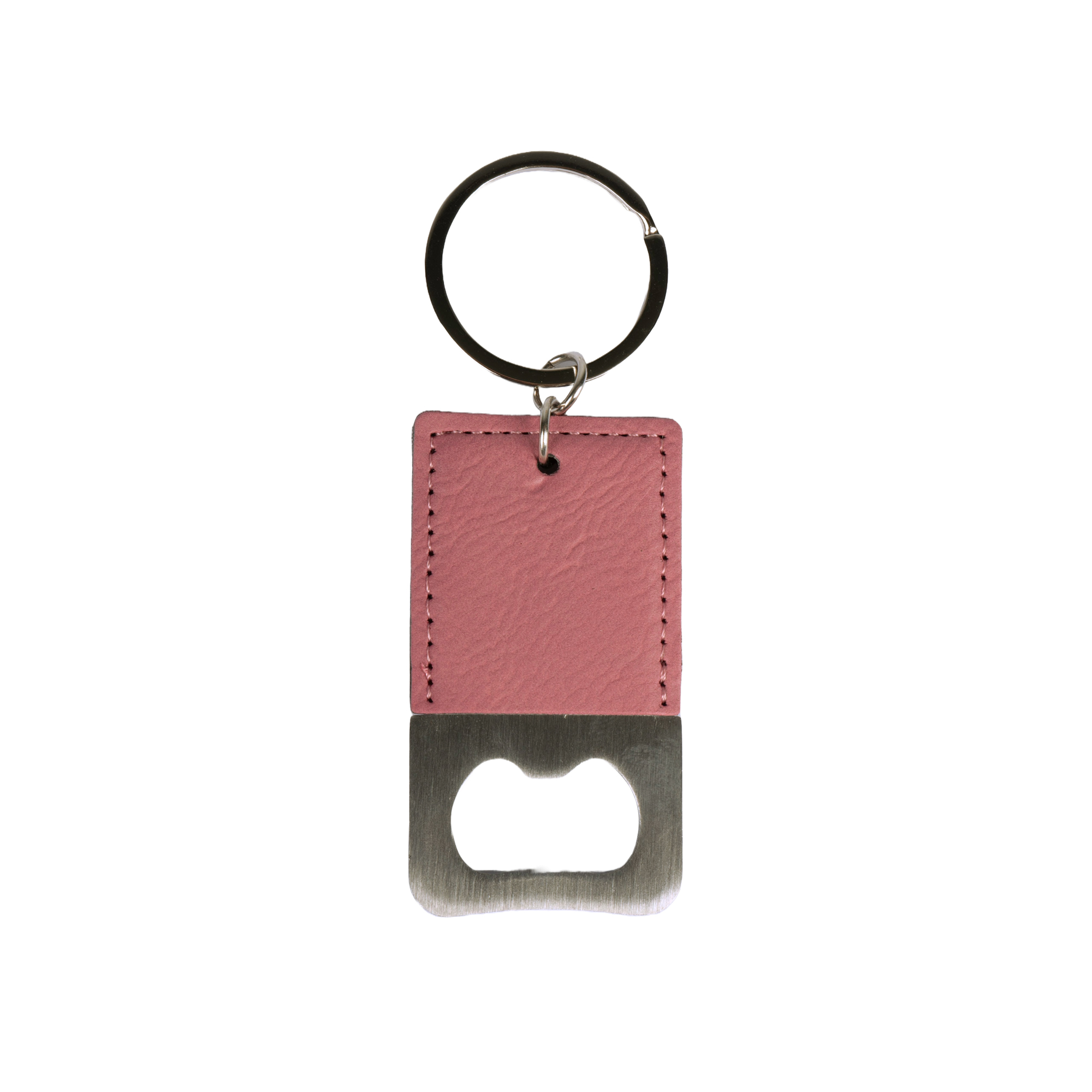 Laser stainless steel bottle opener keyring with imitation leather coating various colours Laser stainless steel bottle opener keyring with imitation leather coating various colours