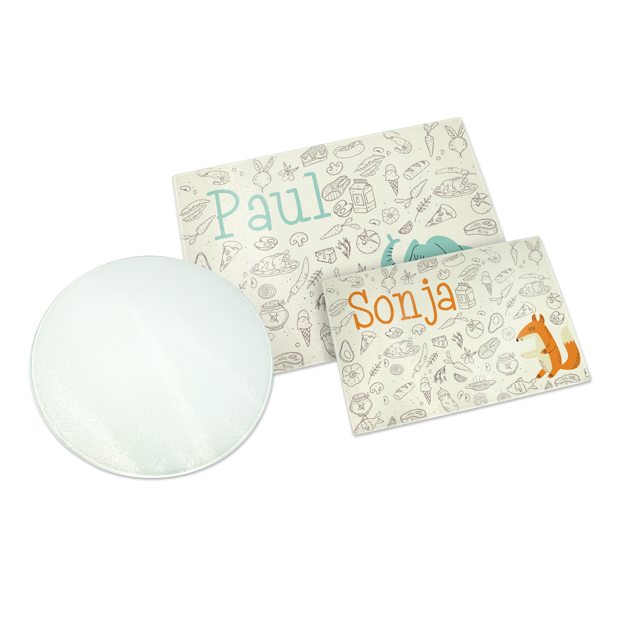 Glas-Schneidebrett, div. Größen