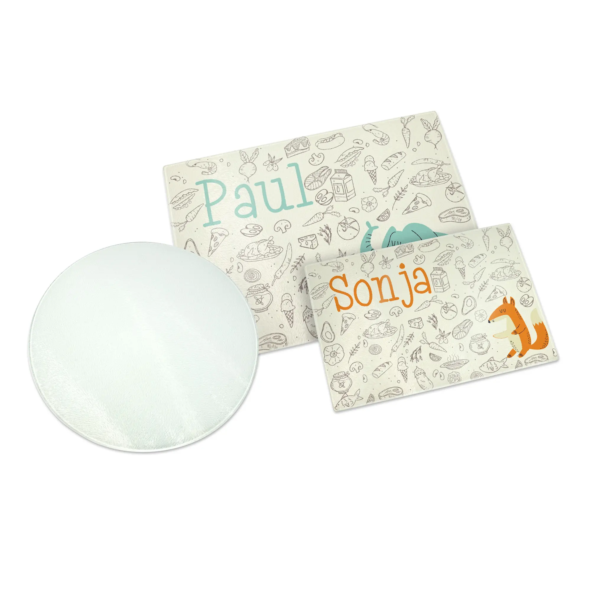 Glas-Schneidebrett, div. Größen