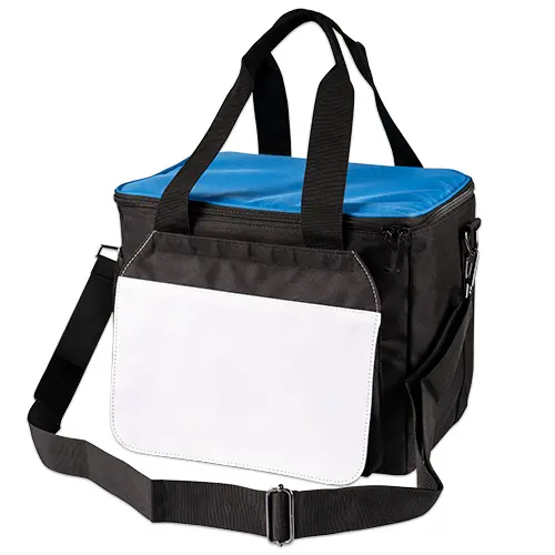 Kühltasche schwarz mit blauem Deckel, Größe (BxHxT) 320 x 260 x 230 mm, 20 St./Karton