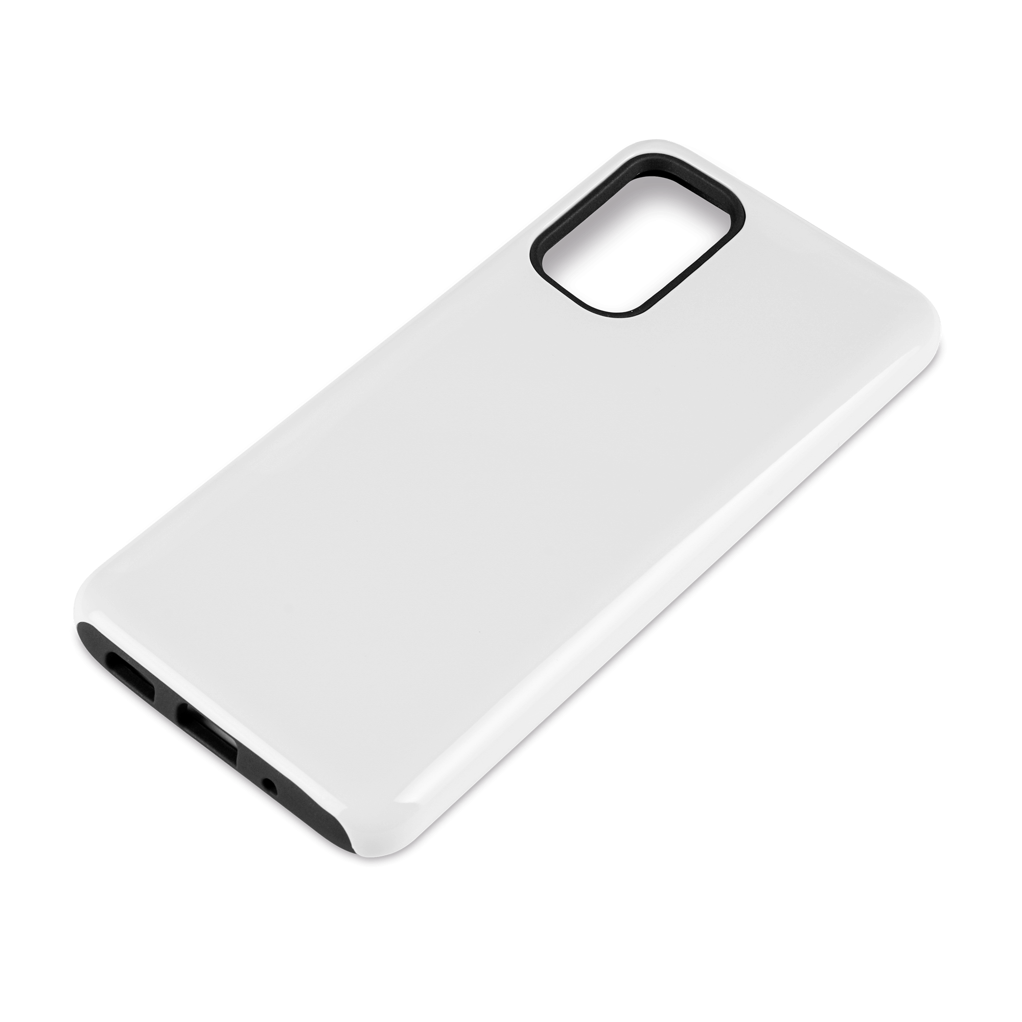 3D Premium Cover für Galaxy und iPhone, Farbe Weiß-glänzend und Farbe Weiß-matt