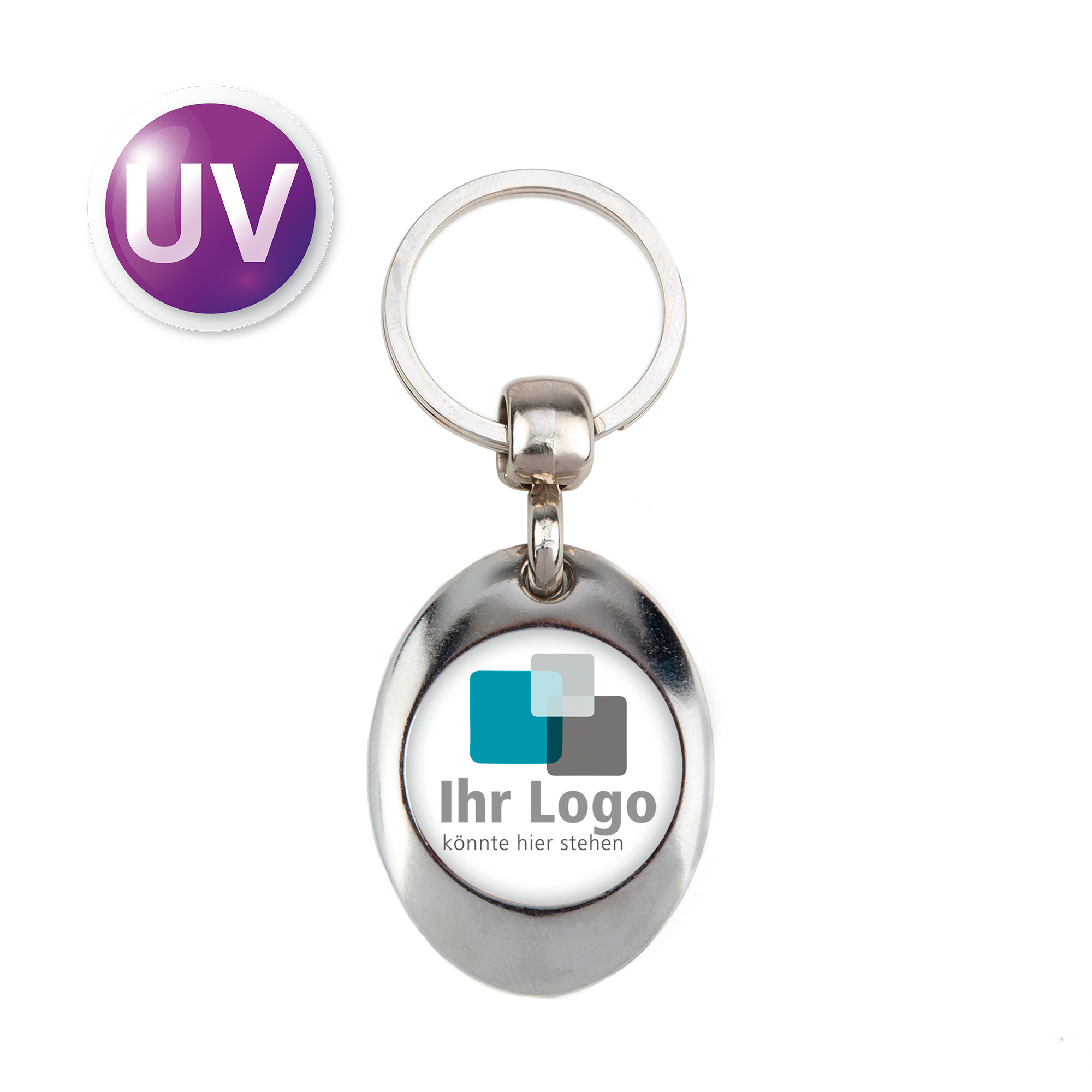 UV Druck Multiplexx Schlüsselanhänger, Metall, versch. Ausführungen