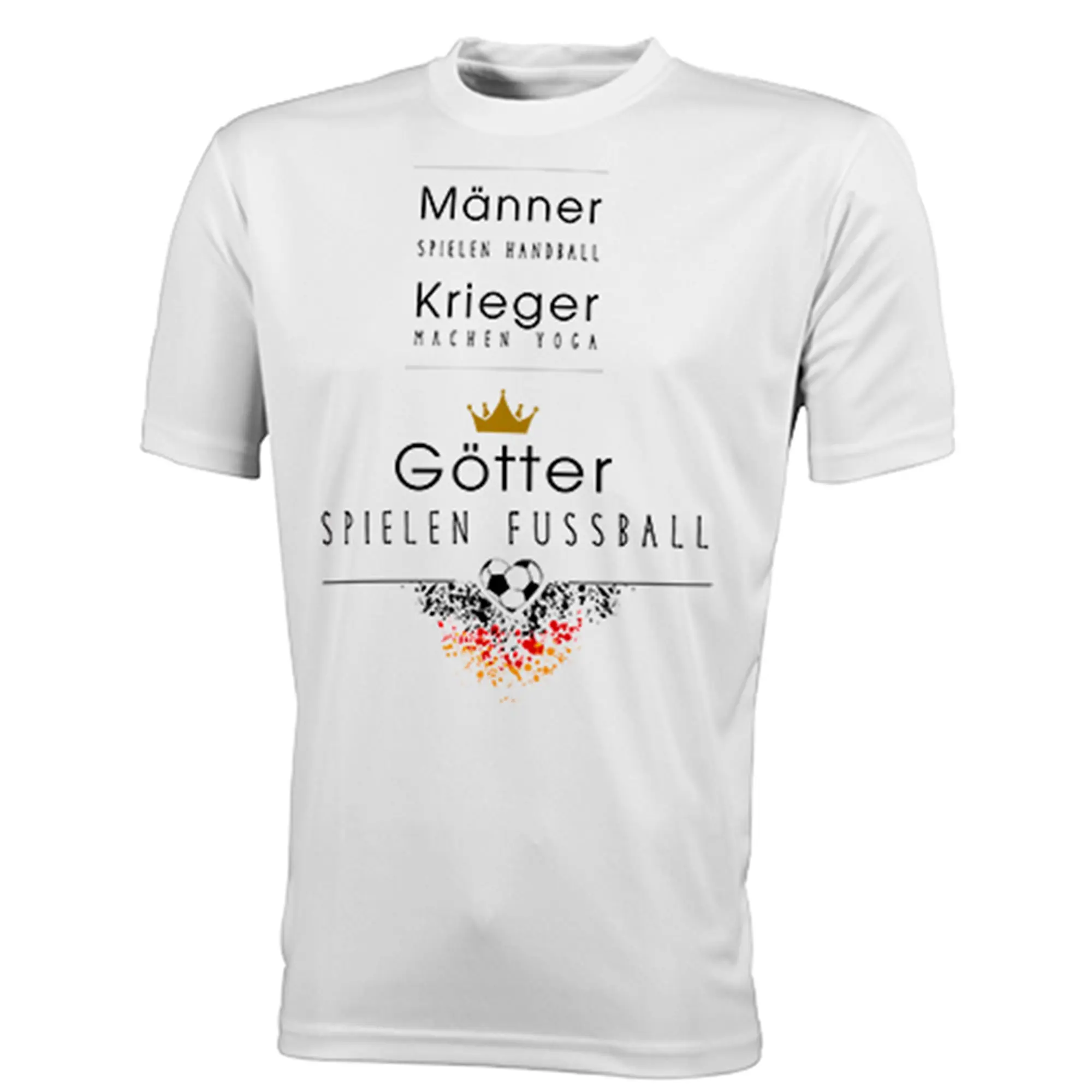 Men’s Active T-Shirt, Round Neck, Farbe White, div. Größen