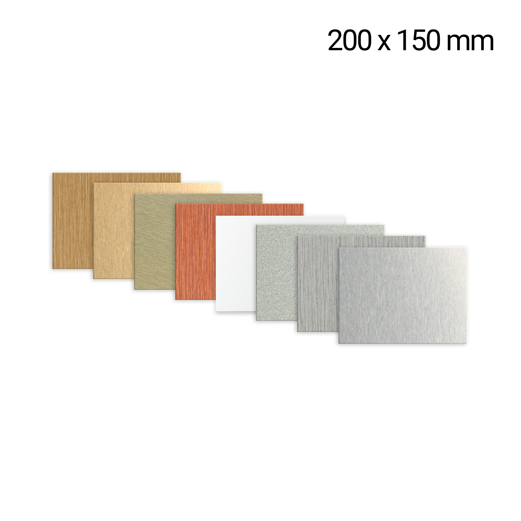 Alu-Platte 150 x 200 mm, 0,5 mm stark, div. Farben