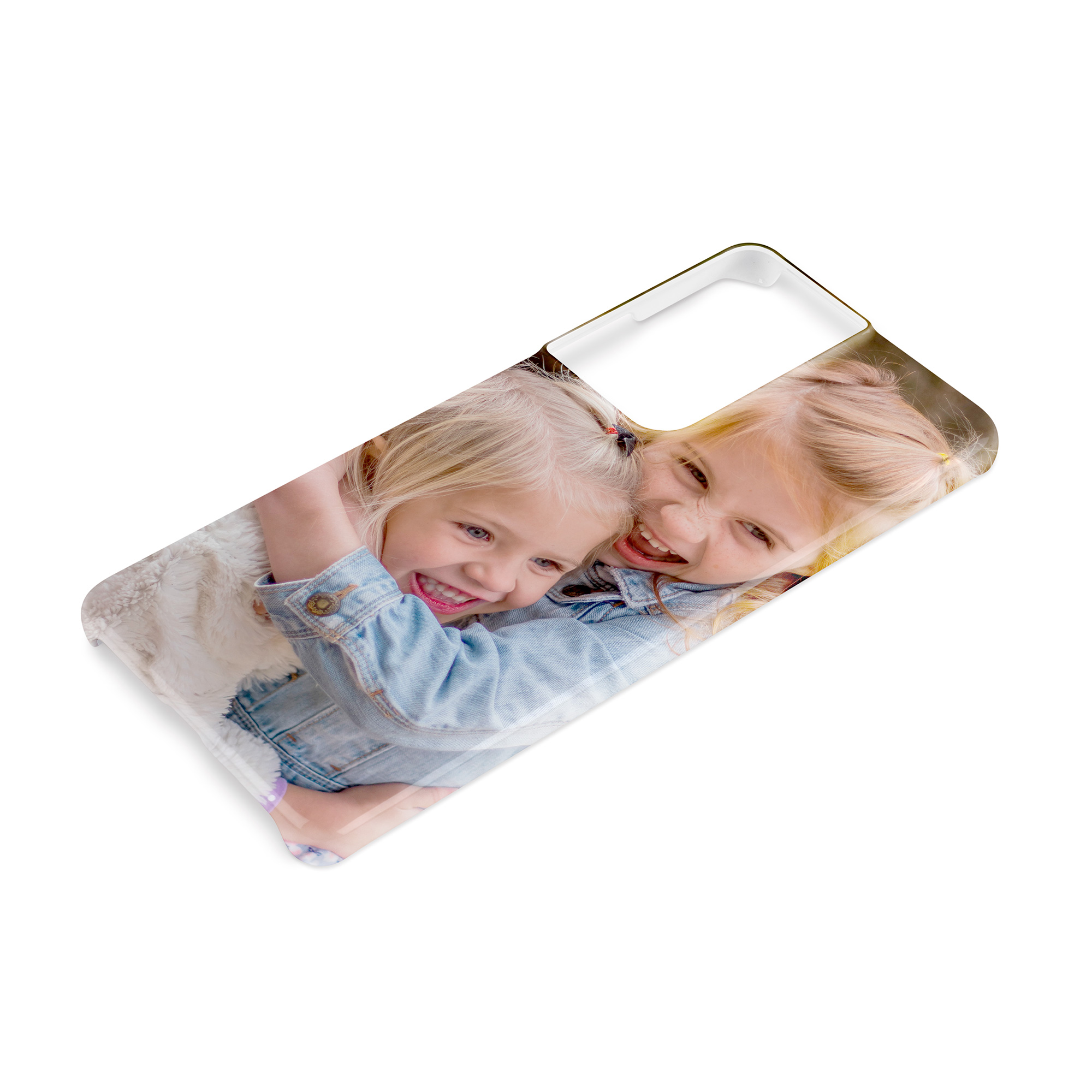 3D Premium Cover für Galaxy und iPhone, Farbe Weiß-glänzend und Farbe Weiß-matt