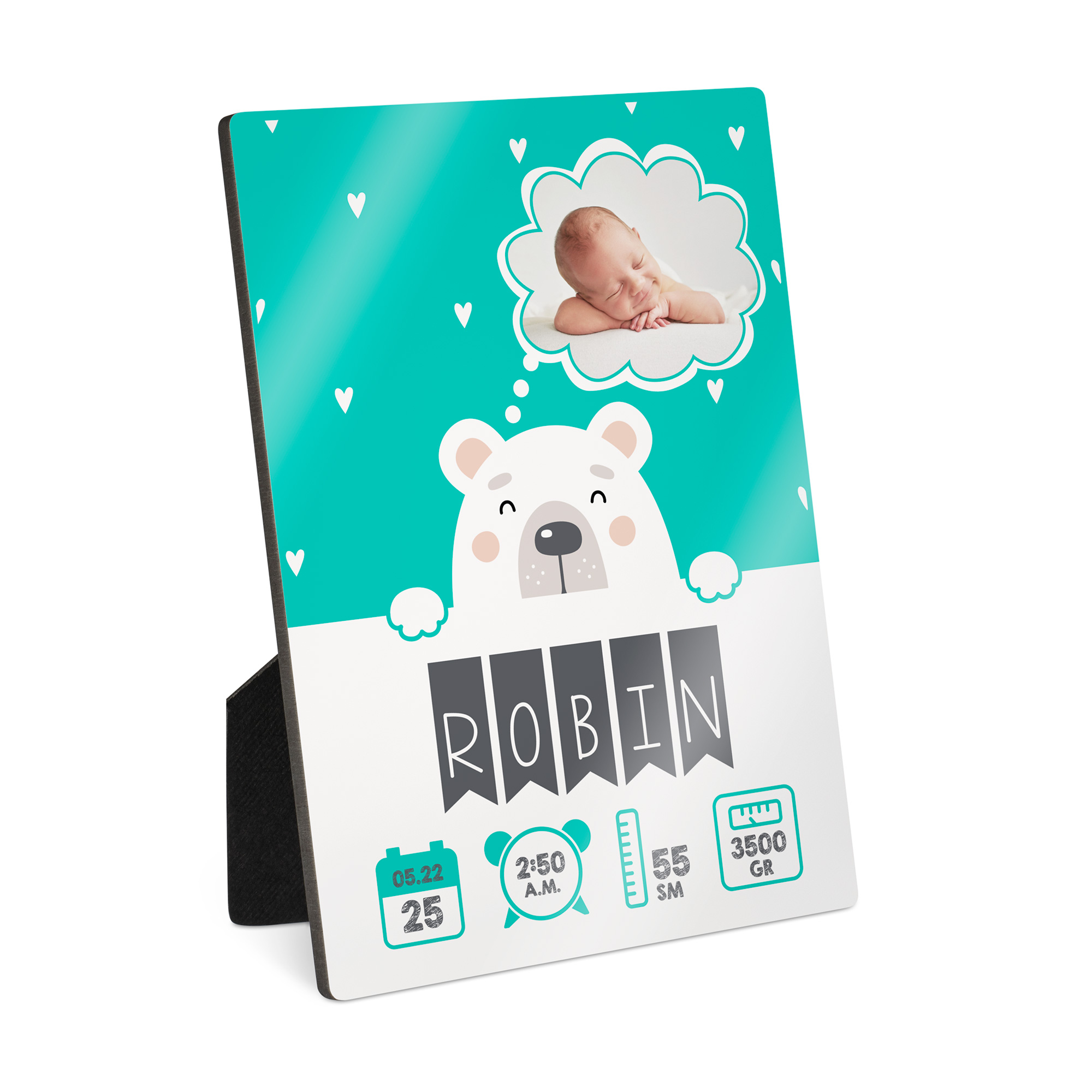 ChromaLuxe fibres dures panneau photo solitaire avec support,  taille 127 x 178 x 6 mm, 12 pcs./carton