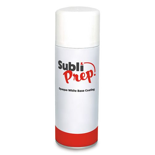 Grundlack Weiss-deckend für den Sublimationstransfer, Subli Prep, 400 ml Sprühdose, rotes Etikett