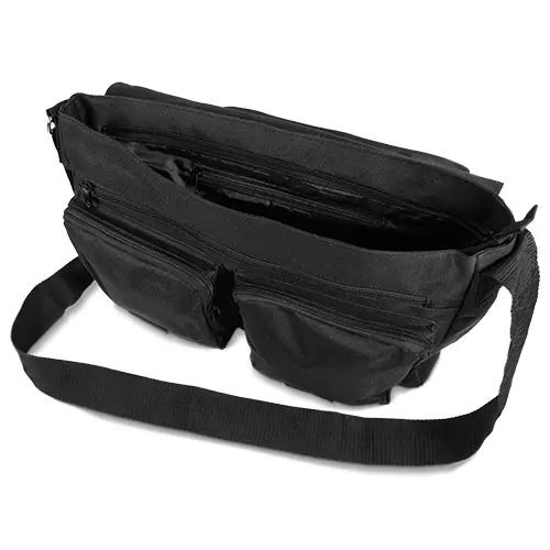 Sublistar® Schultertasche MAILAND mit wechselbarer Lasche,  Schwarz