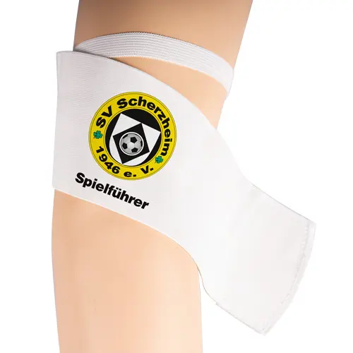 Kapitänsbinde weiß mit Klettverschluss