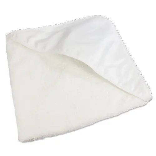 Sublistar® Kinderbadetuch Frottier mit bedruckbarer Kapuze, Farbe Weiß, Größe 80 x 80 cm