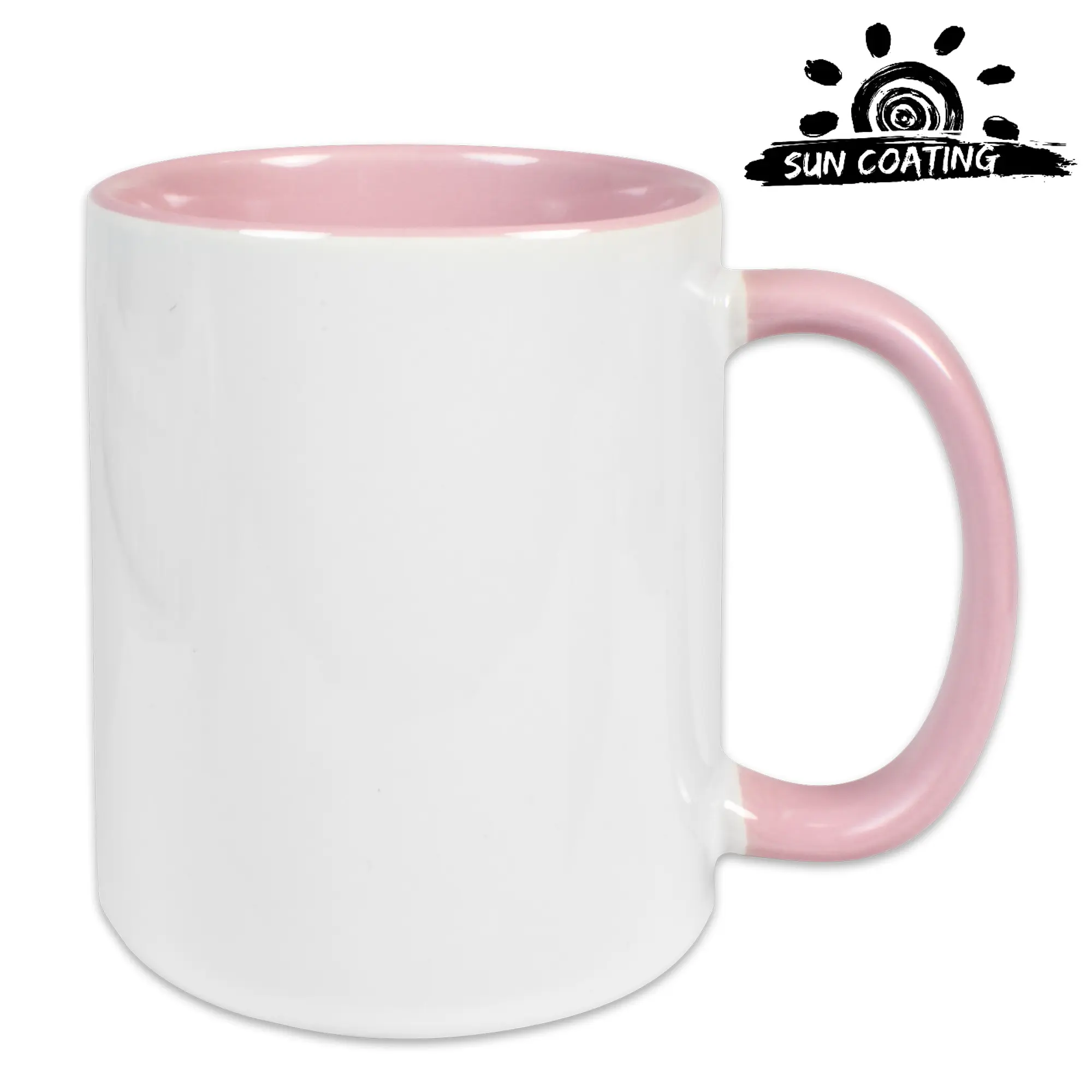 Keramiktasse TWO TONES & HANDLE 11oz, SUNCOATING RED, div. Farben