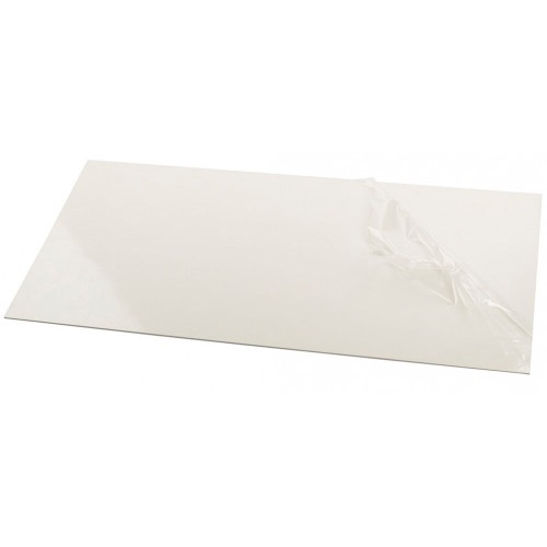 UNISUB Plaque en matière plastique, taille 290 x 590 x 2,29 mm,  imprimable recto, couleur blanc brillant, 10 pcs./carton