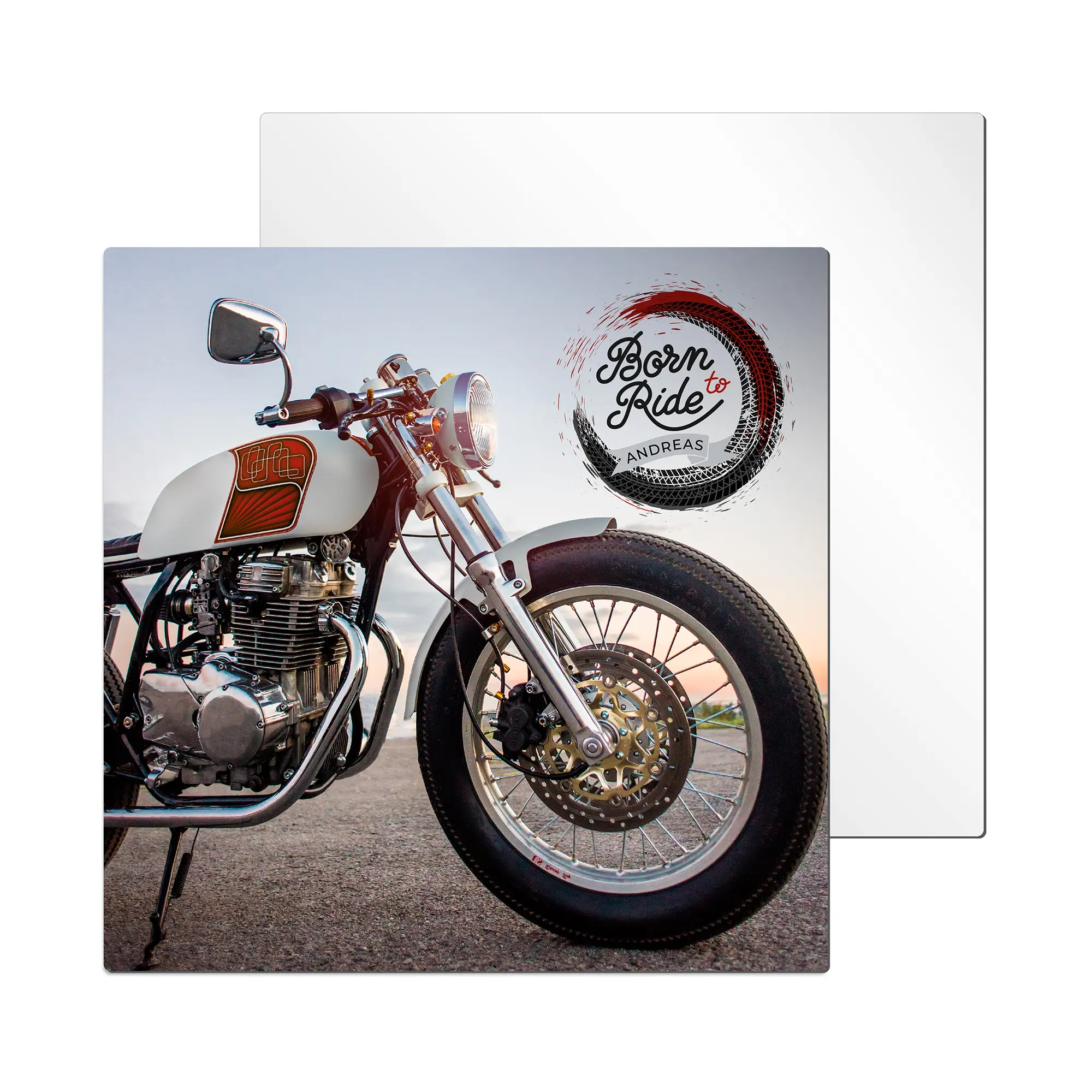 ChromaLuxe aluminium photo panel glossy white, 300 x 300 x 1.15 mm, round corners, 10 pcs./carton