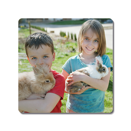 ChromaLuxe Alu-Fototafel weiß-glänzend, 100 x 100 x 1,15 mm, Ecken gerundet