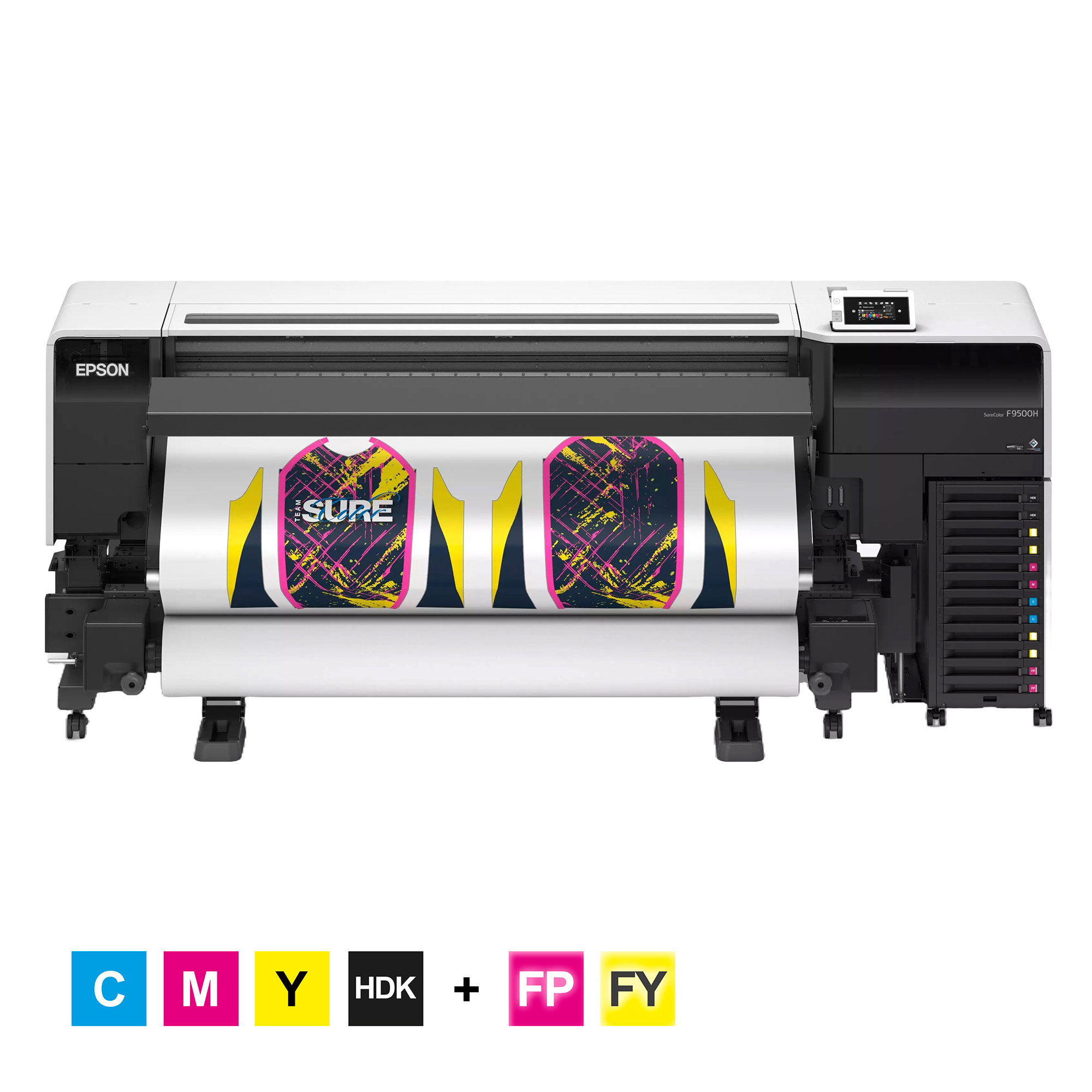 Epson SureColor SC-F9500H, Fluorescent Pink/Yellow Maximum printing width is up to 1626 mm, incl. take-up reel