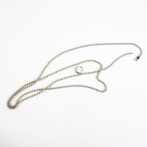 UNISUB Collier, longueur 75 cm, collier à boules argenté, 50 pcs./carton