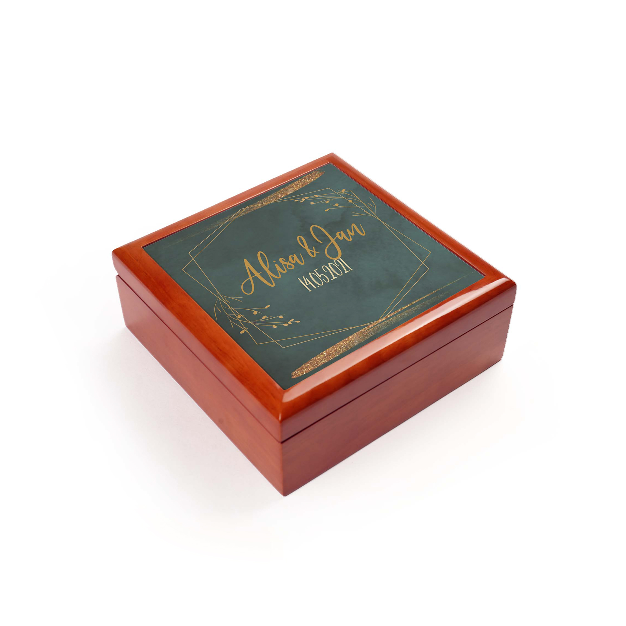 Boîte cadeaux roux, taille 180 x 180 x 72,5 mm, Carrelage 152 x 152 mm y compris, 24 pcs./carton