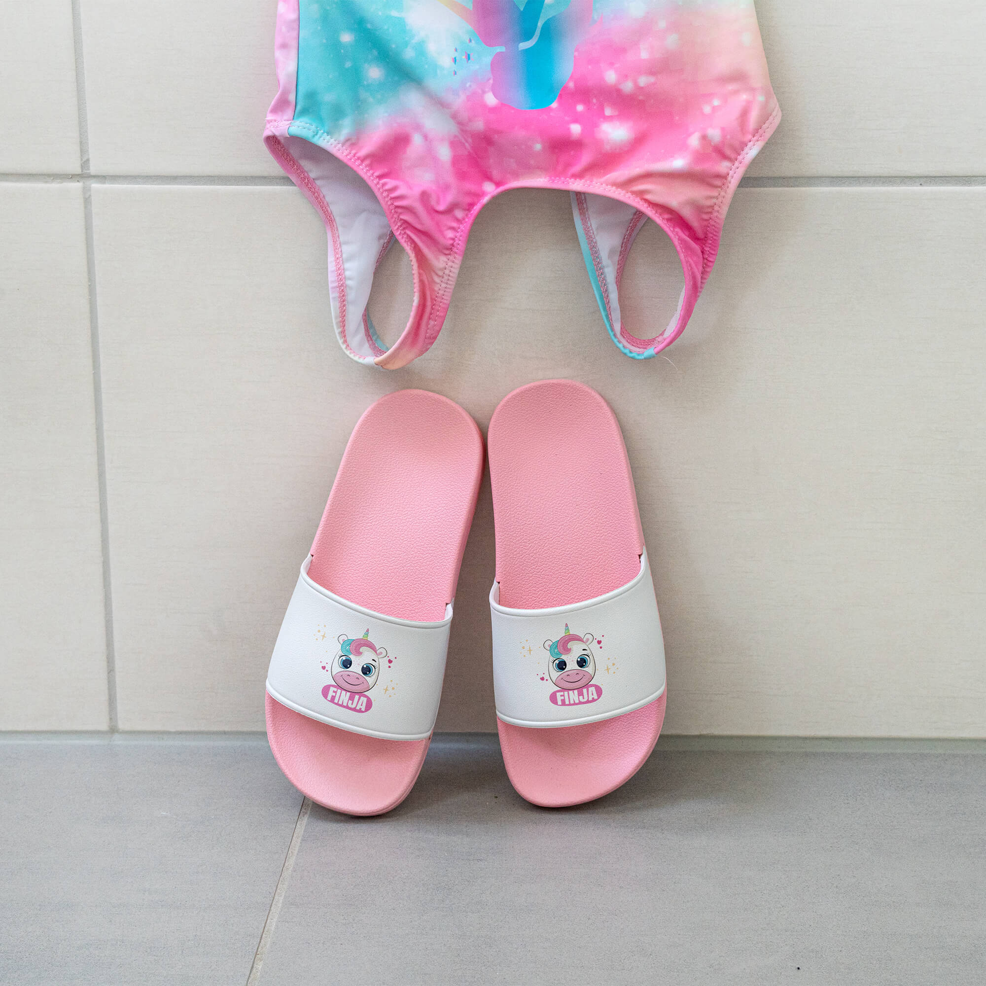 Claquettes de bain pour enfants avec lanière imprimable (pour DTF), diverses couleurs et tailles