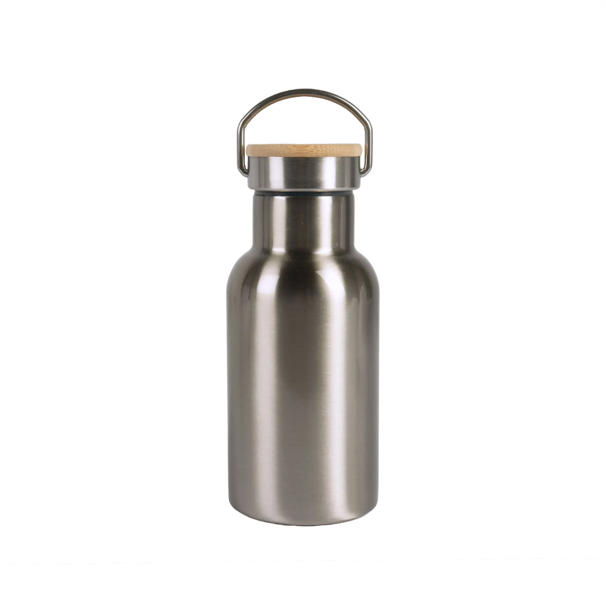Stainless steel thermo flask with bamboo lid various sizes and colours