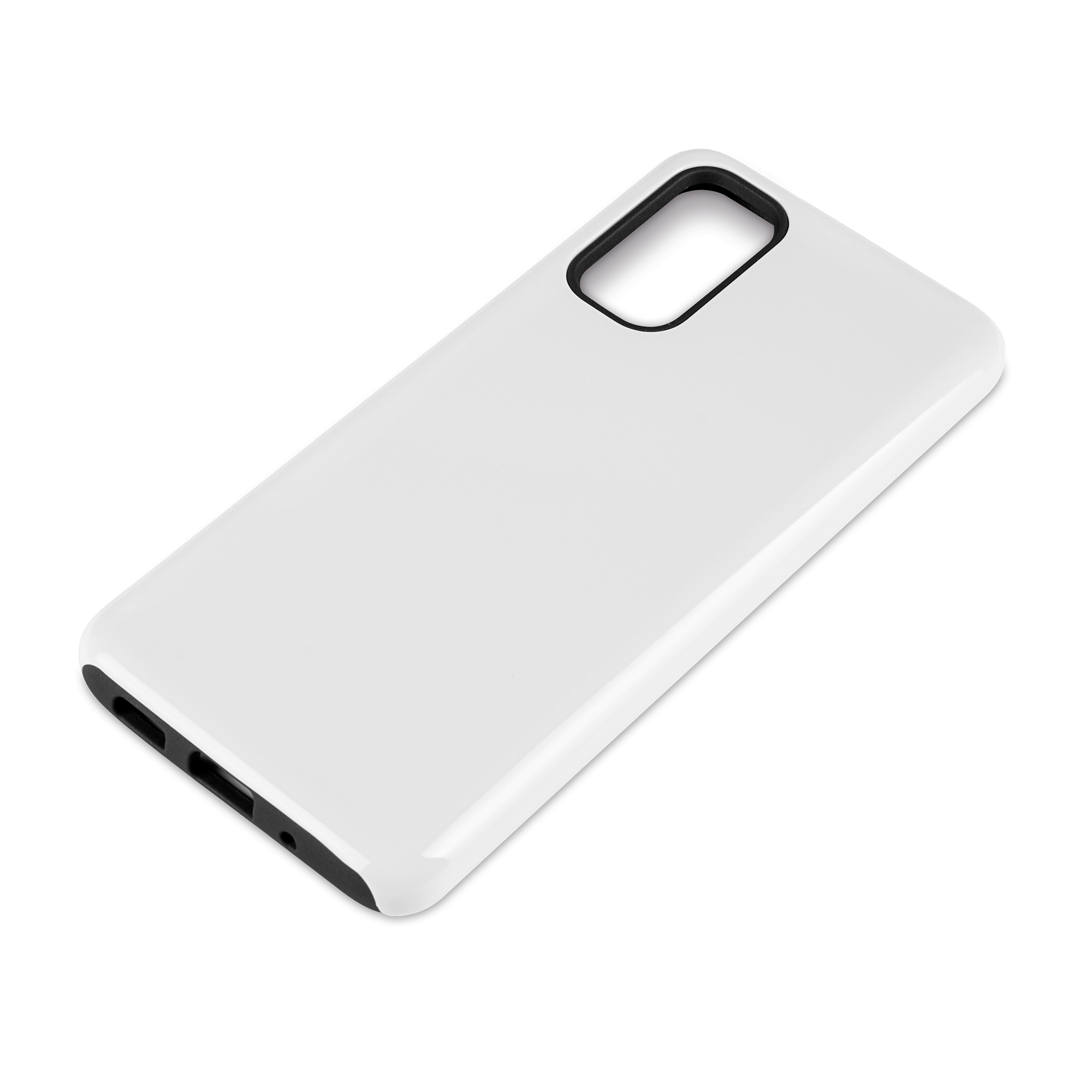 3D Premium Cover für Galaxy und iPhone, Farbe Weiß-glänzend und Farbe Weiß-matt