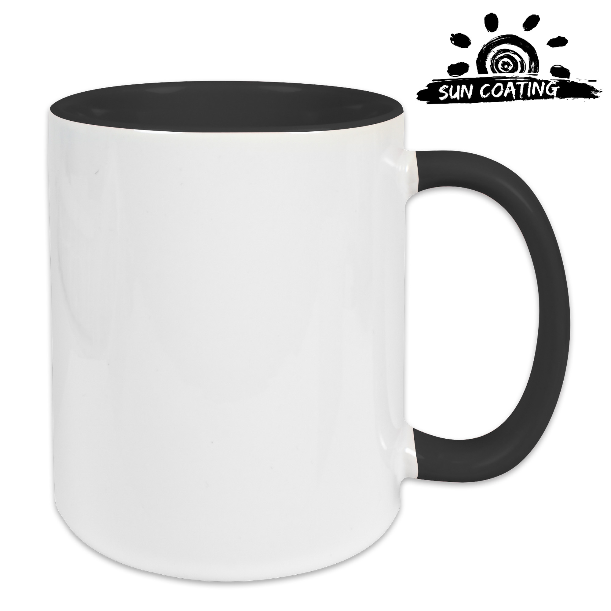 Tasse en céramique TWO TONES & HANDLE 11oz, SUNCOATING RED, diverses couleurs