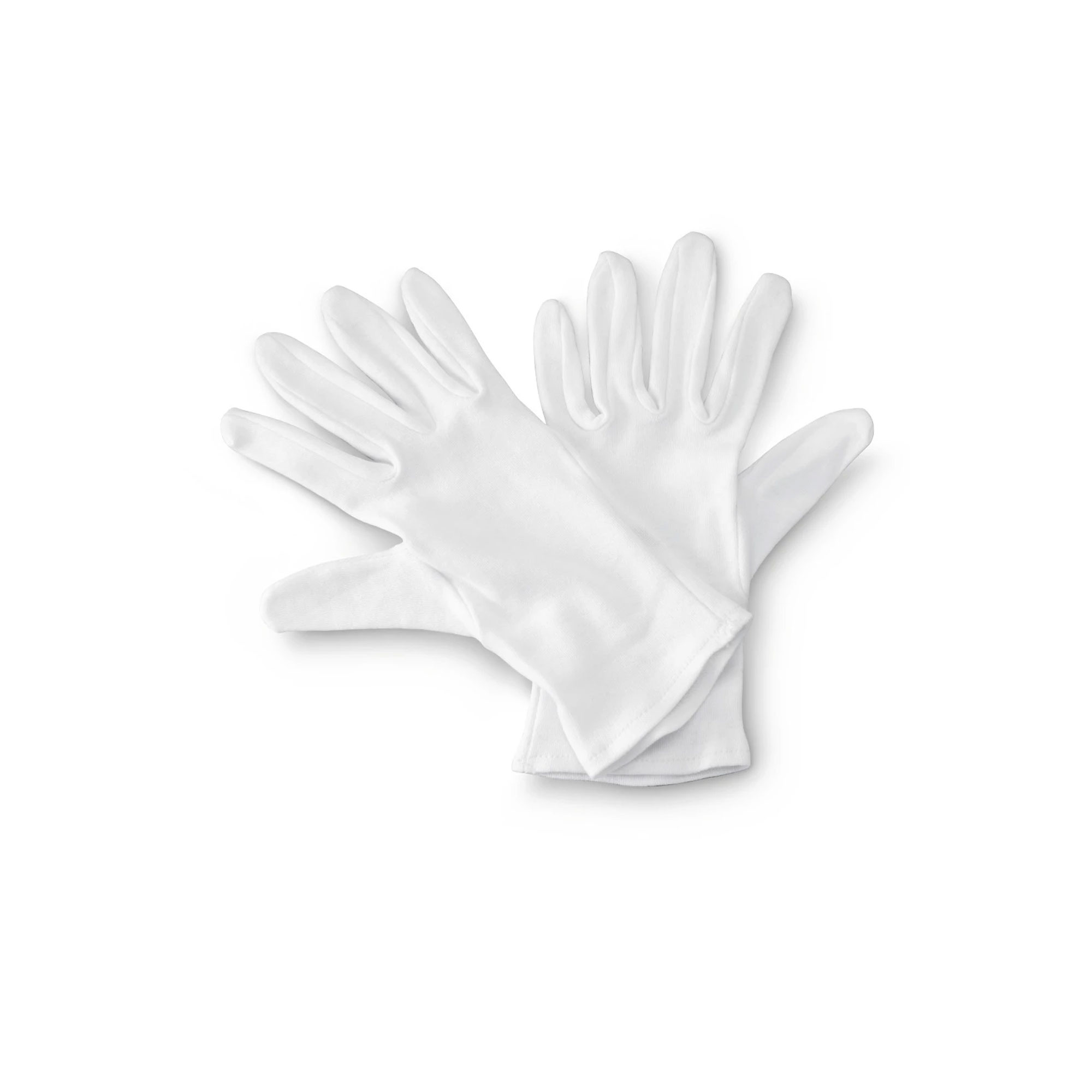 Gants en coton blanc, taille M, 1 paire/pack, 100 paires/carton