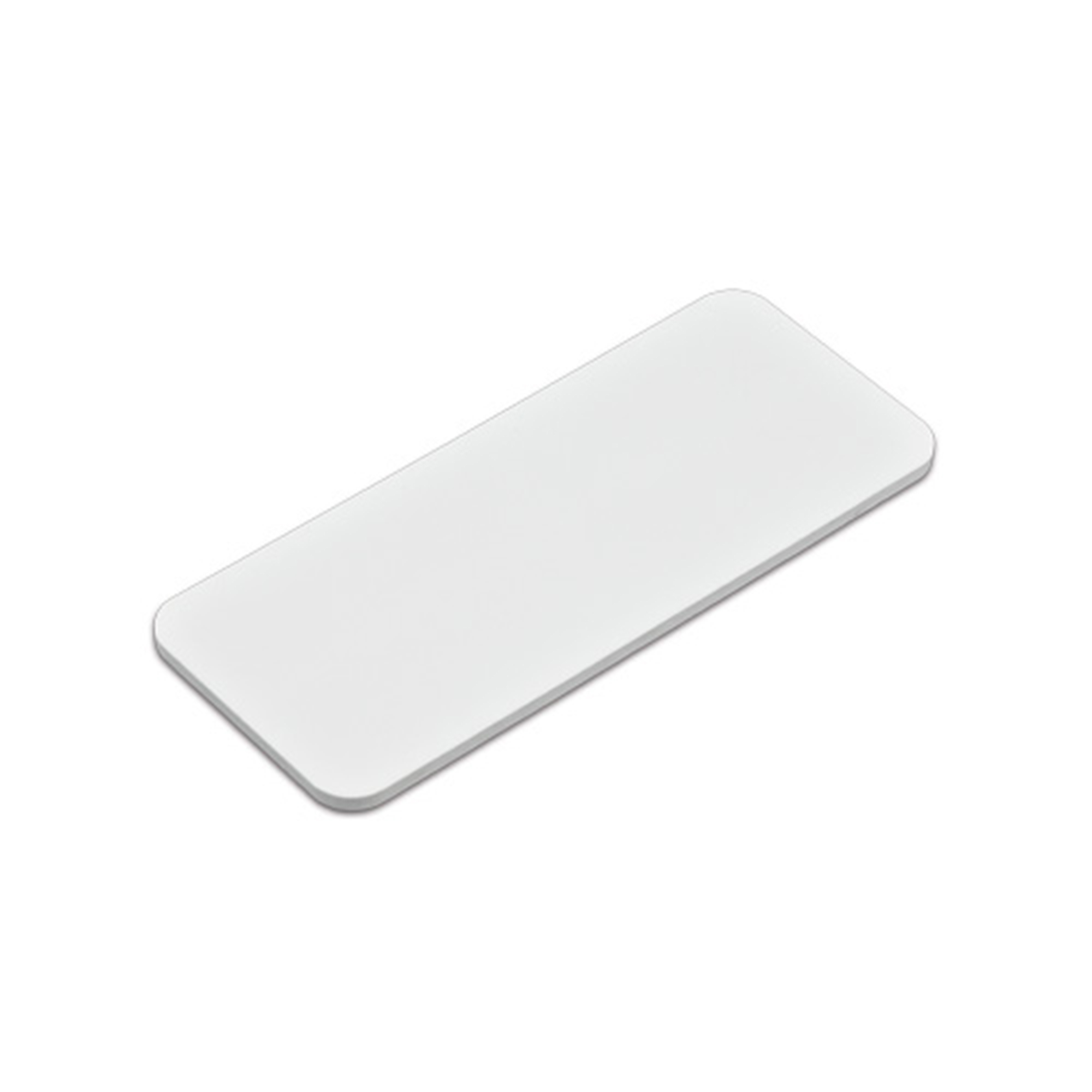 UNISUB Namensschild, Größe 32 x 75 x 2 mm, Einseitig bedruckbar, Weiß-glänzend
