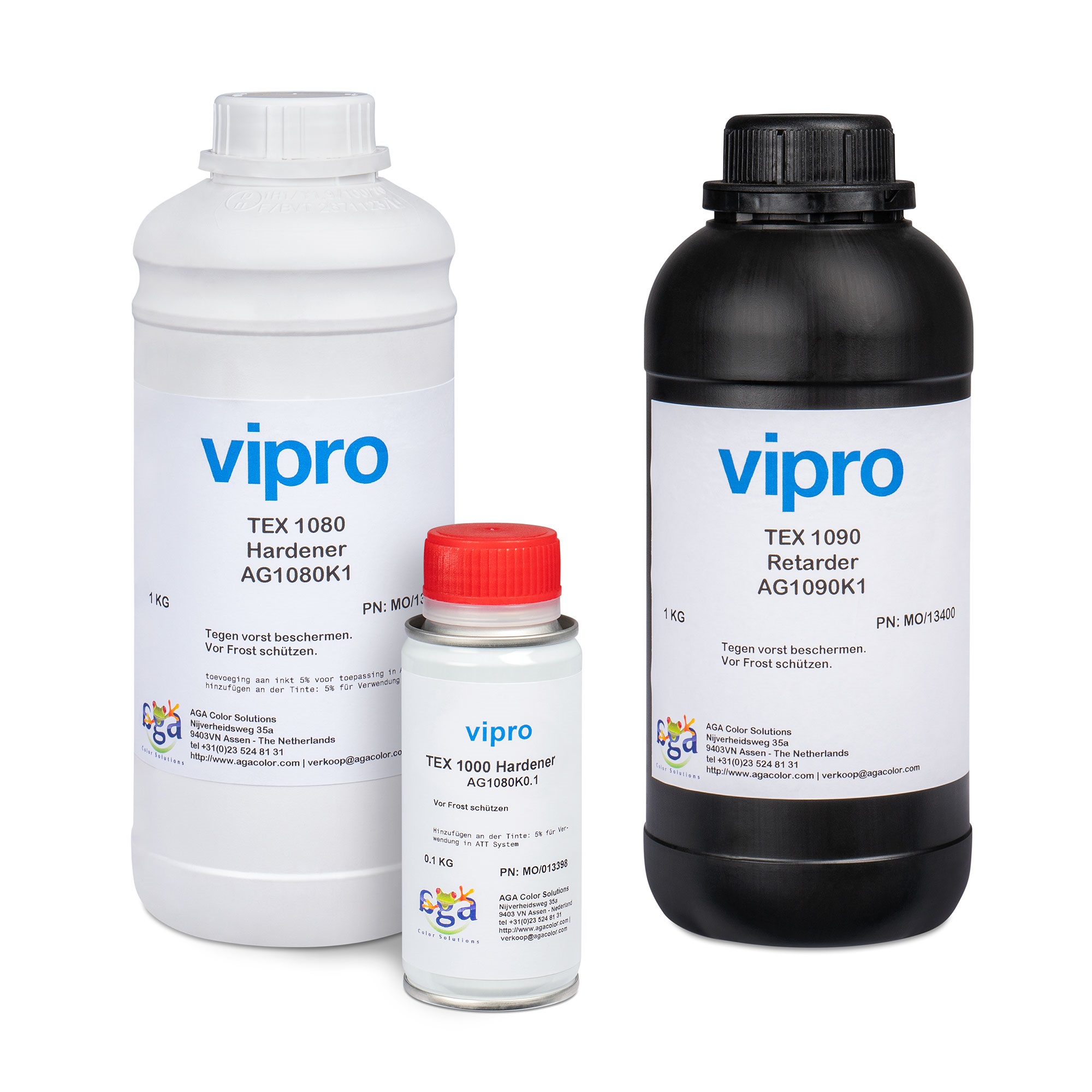 Complément pour l'encre de sérigraphie TEX 1000, diverses versions