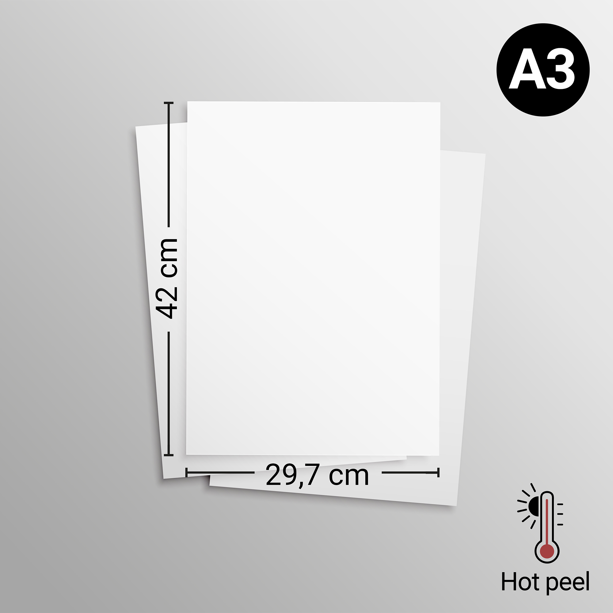 DTF Transferfolie PE Brand Hot Peel / Double Coated Matt, div. Ausführungen DTF Transferfolie PE Brand Hot Peel / Double Coated Matt, div. Ausführungen