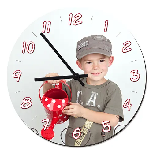 Hartfaser-Wanduhr rund, div. Ausführungen