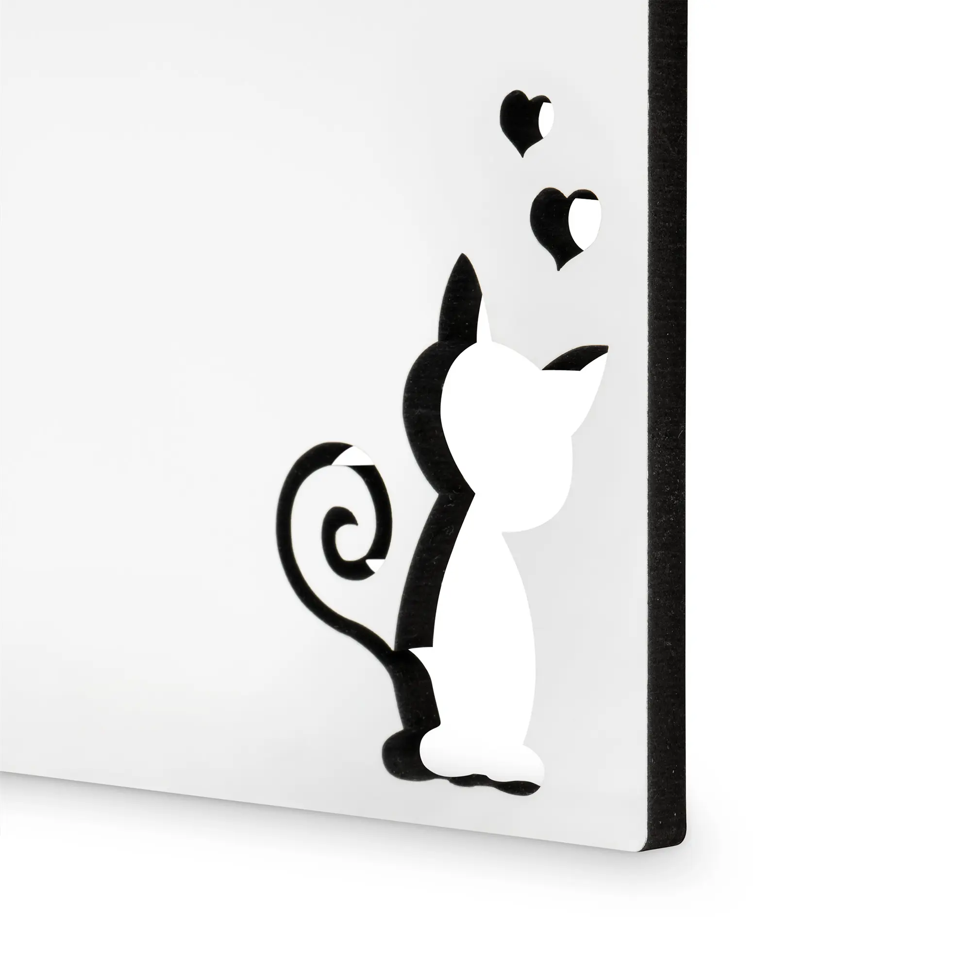 Sublistar® MDF Picture frame, design „Cat“, 13 x 18 cm, 6 mm thickness, Landscape format,