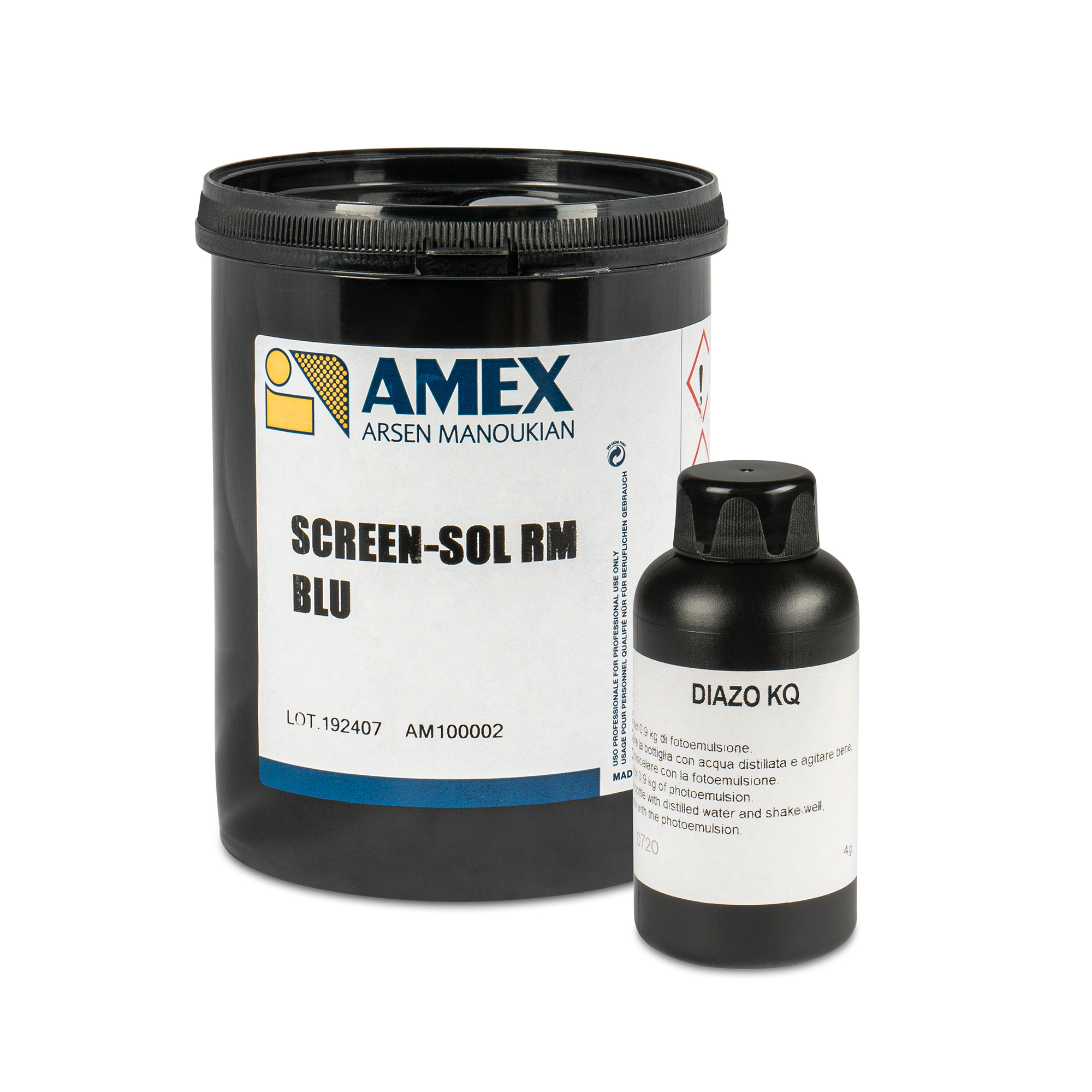 Amex-Kopierschicht Screen-Sol RM Blue, 900-g-Dose + Diazo